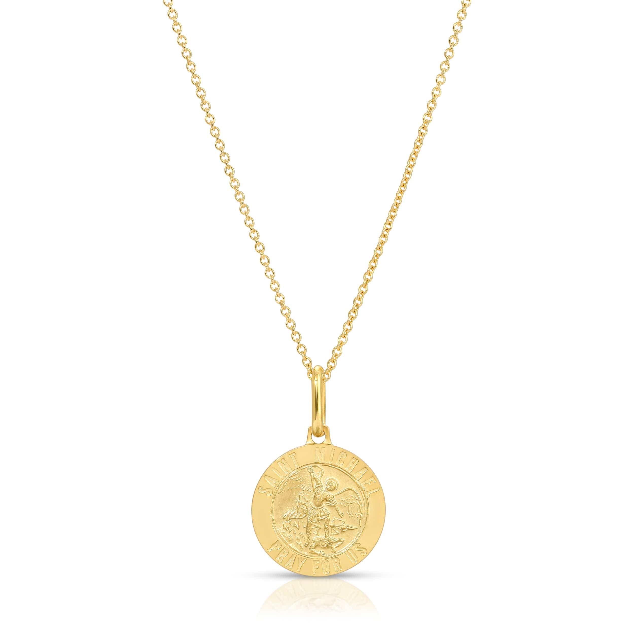 St michael coin hot sale necklace