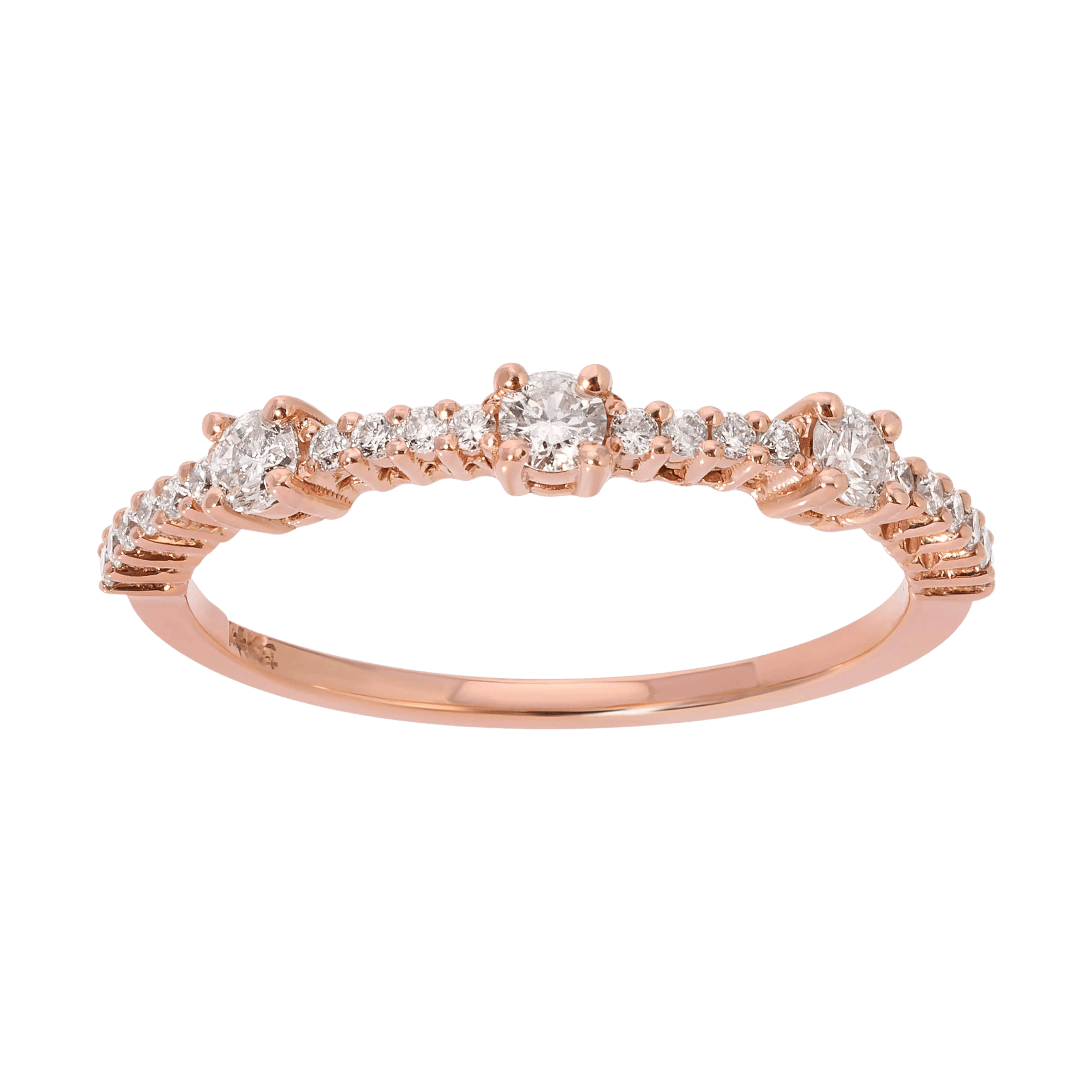 14K Rose gold .33ct Half eternity band