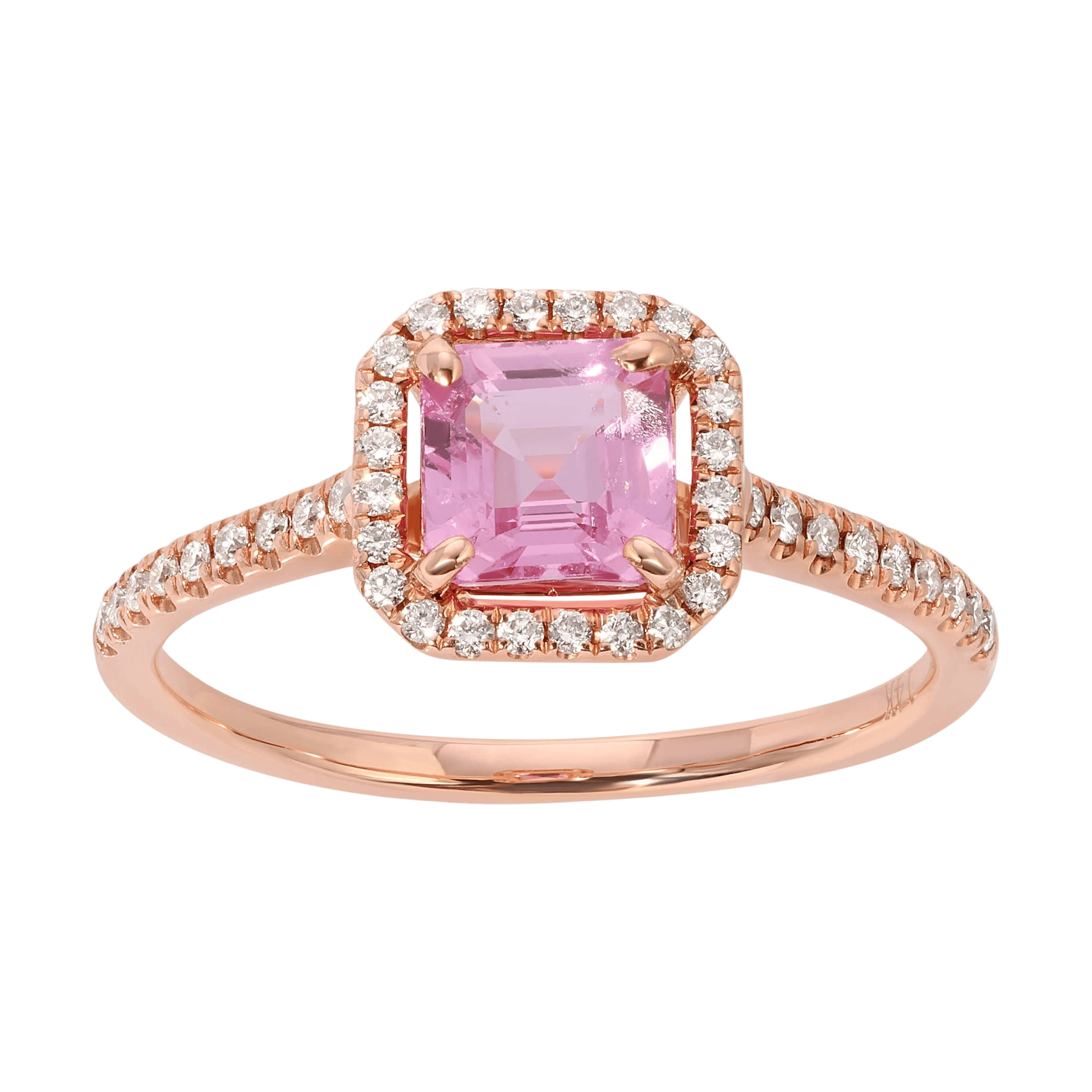Saleable Product:Stephanie Ring With Diamonds 14K Rose gold 1ct
