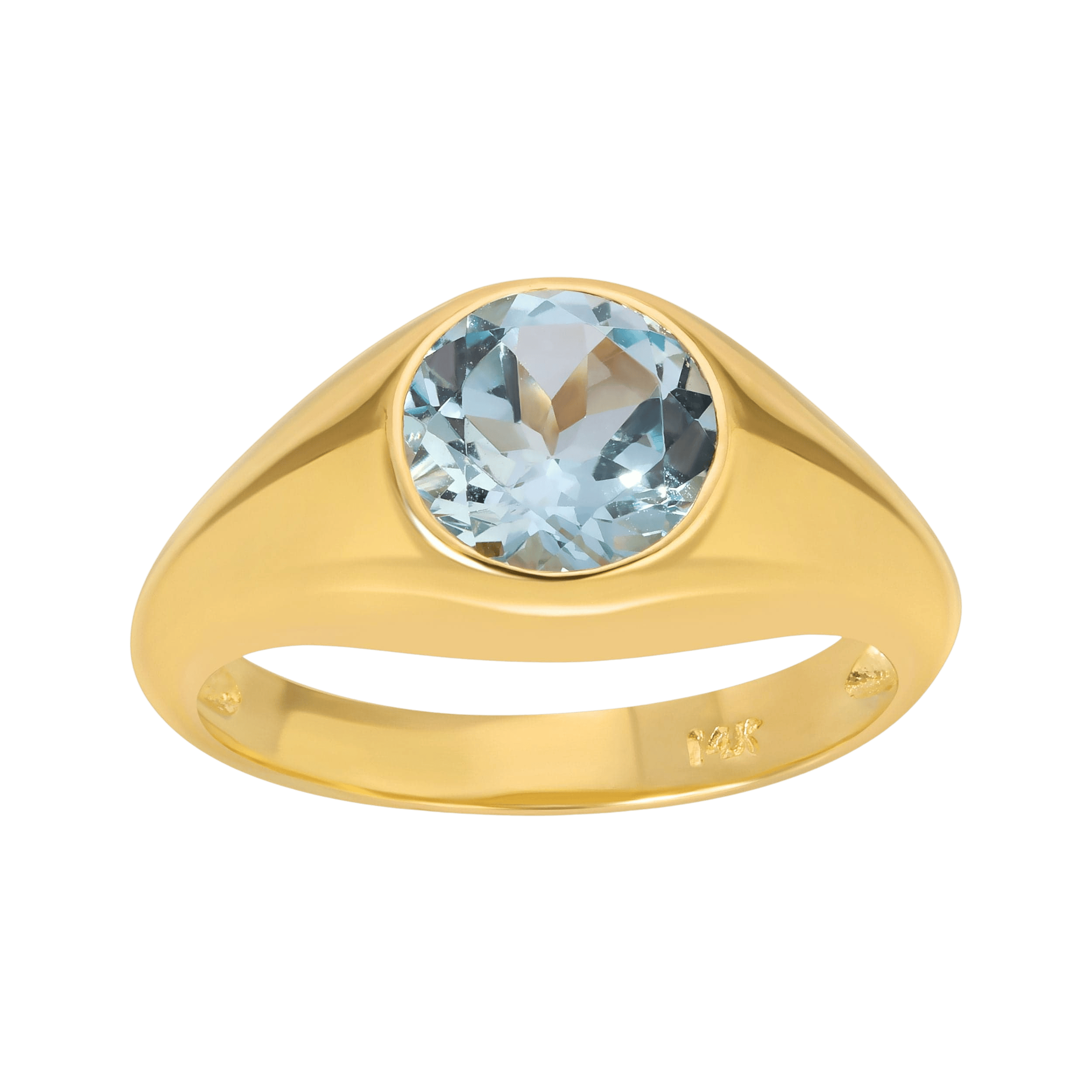 Saleable Product:Aquamarine Ring 14K Yellow gold 1.5ct
