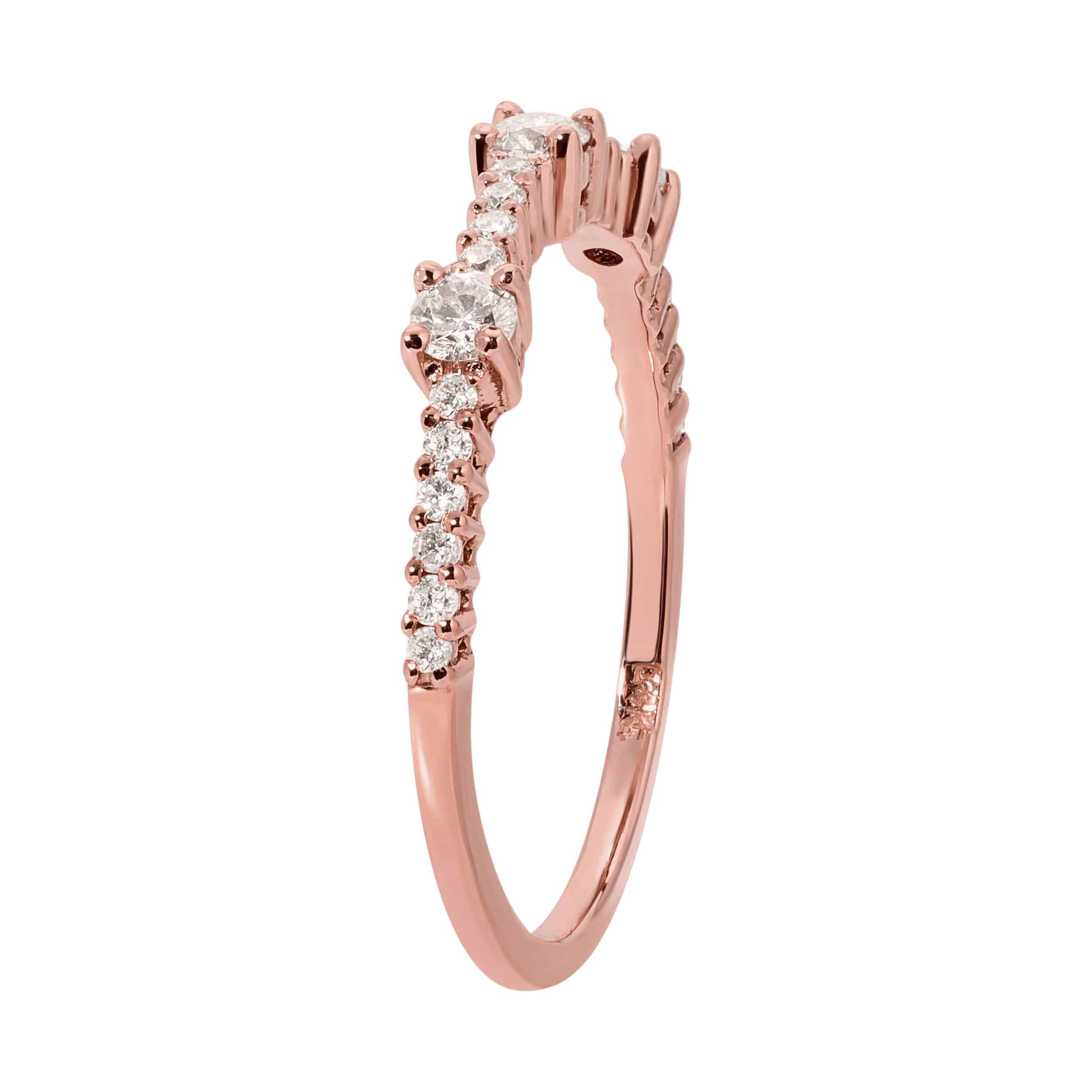 14K Rose gold .33ct Half eternity band