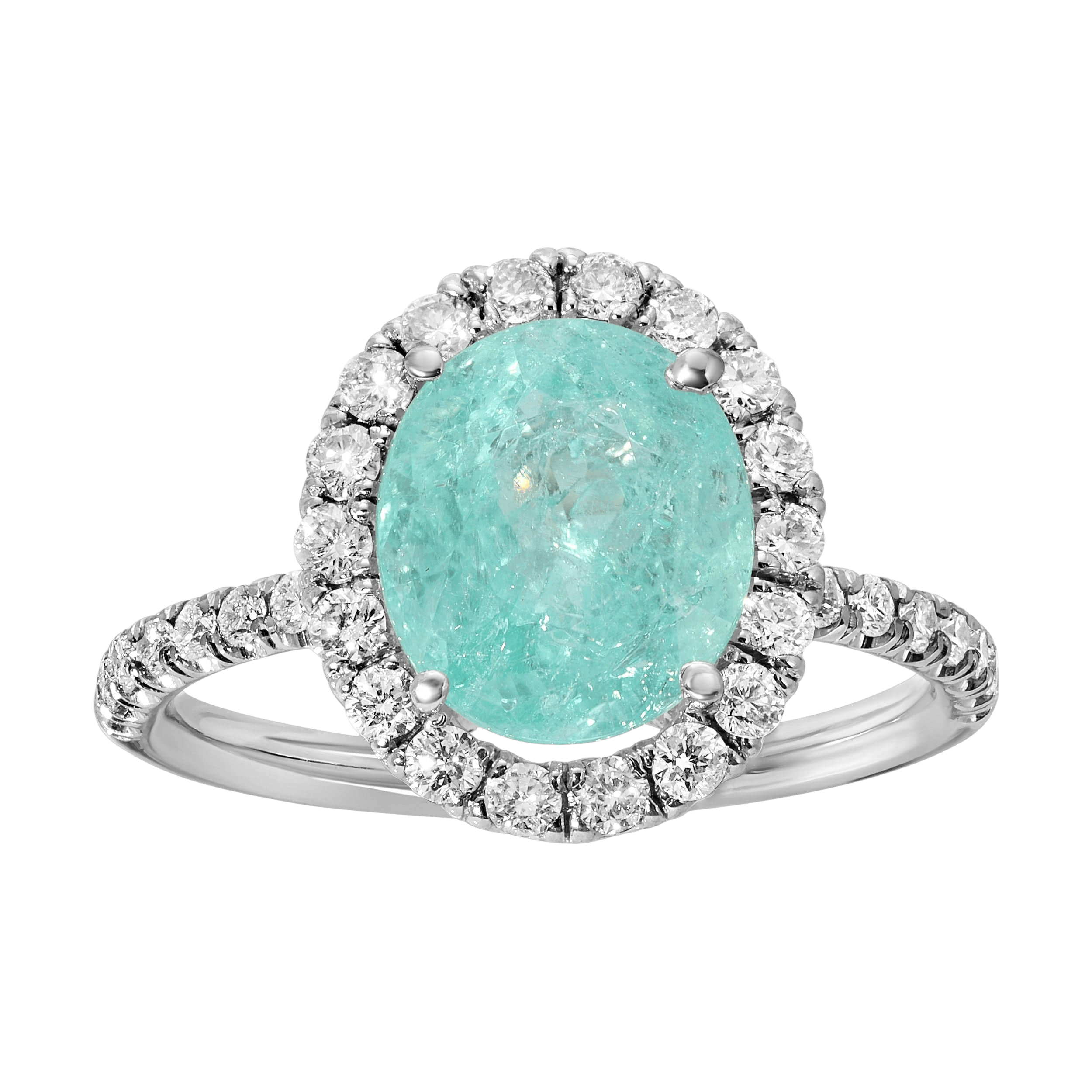 Saleable Product:Ice Stone 14K White gold 2.75ct Paraiba ring