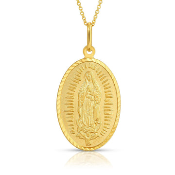 Virgin Mary of Guadalupe Oval Pendant