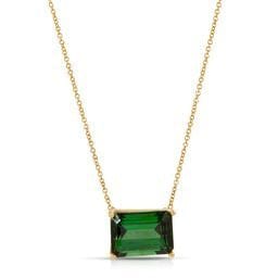 Saleable Product:14K Yellow gold 3.42ct 16"/18" Green peridot
