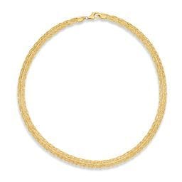 Saleable Product:14K Yellow gold Woven Omega necklace