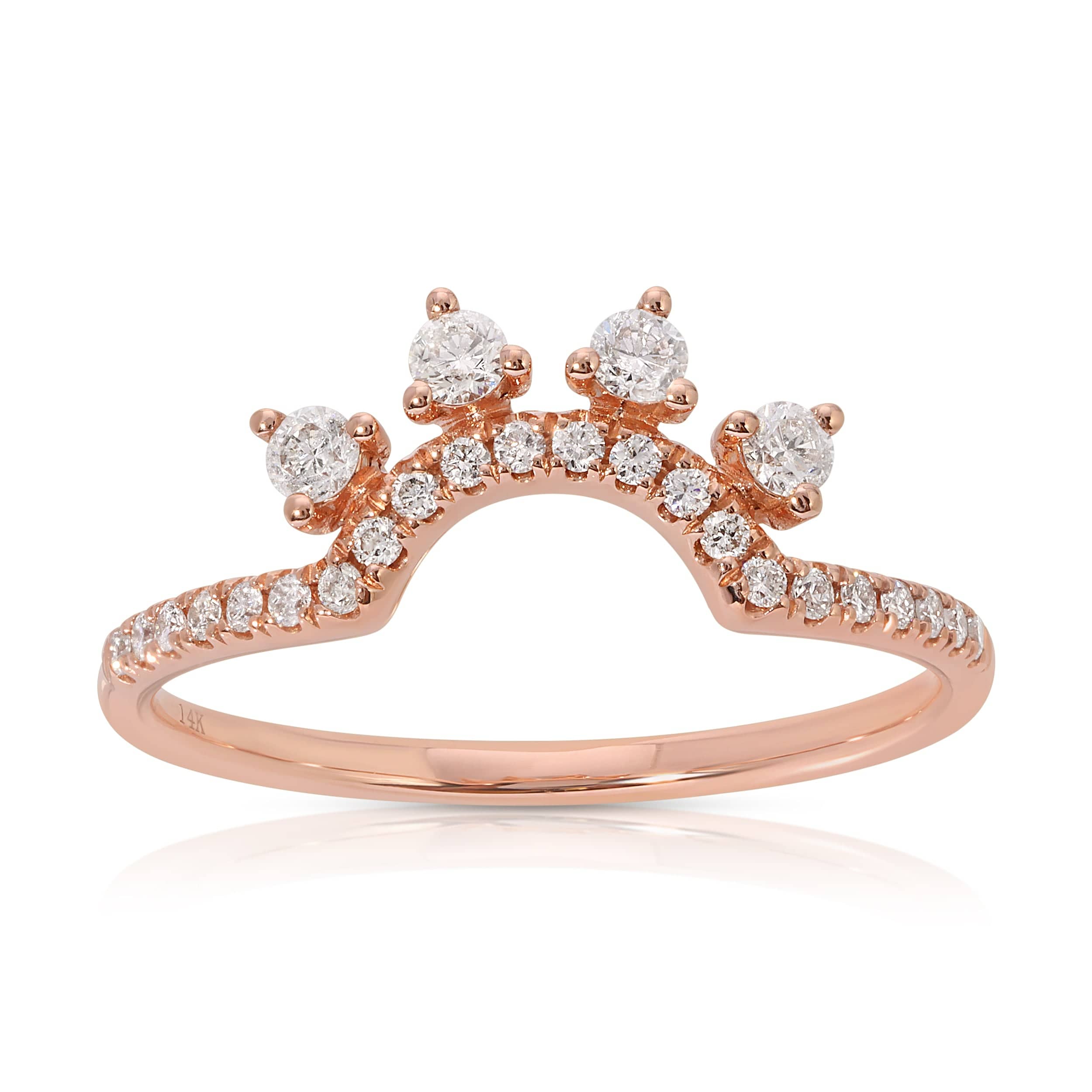14K Rose gold .28ct Ring enhancer