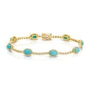 Saleable Product:Dazzle Dream Turquoise Bracelet 14K YG