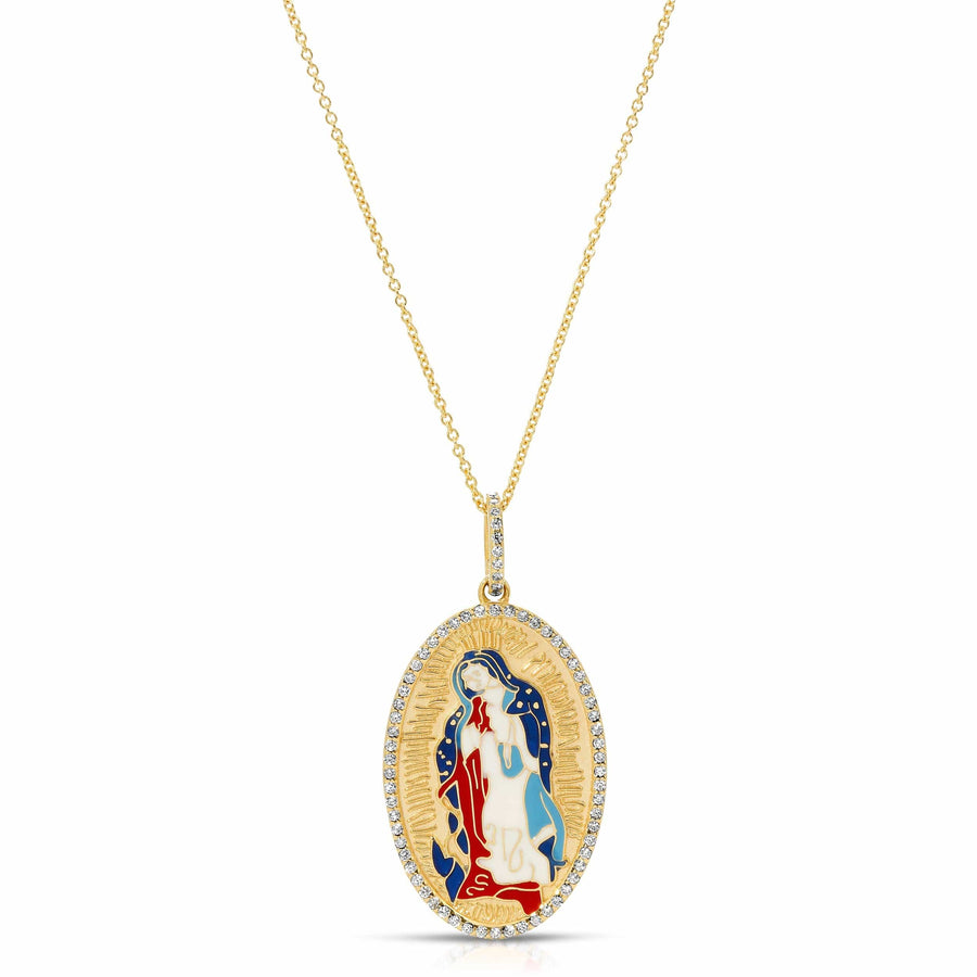 Enamel Virgin Mary Guadalupe Pendant