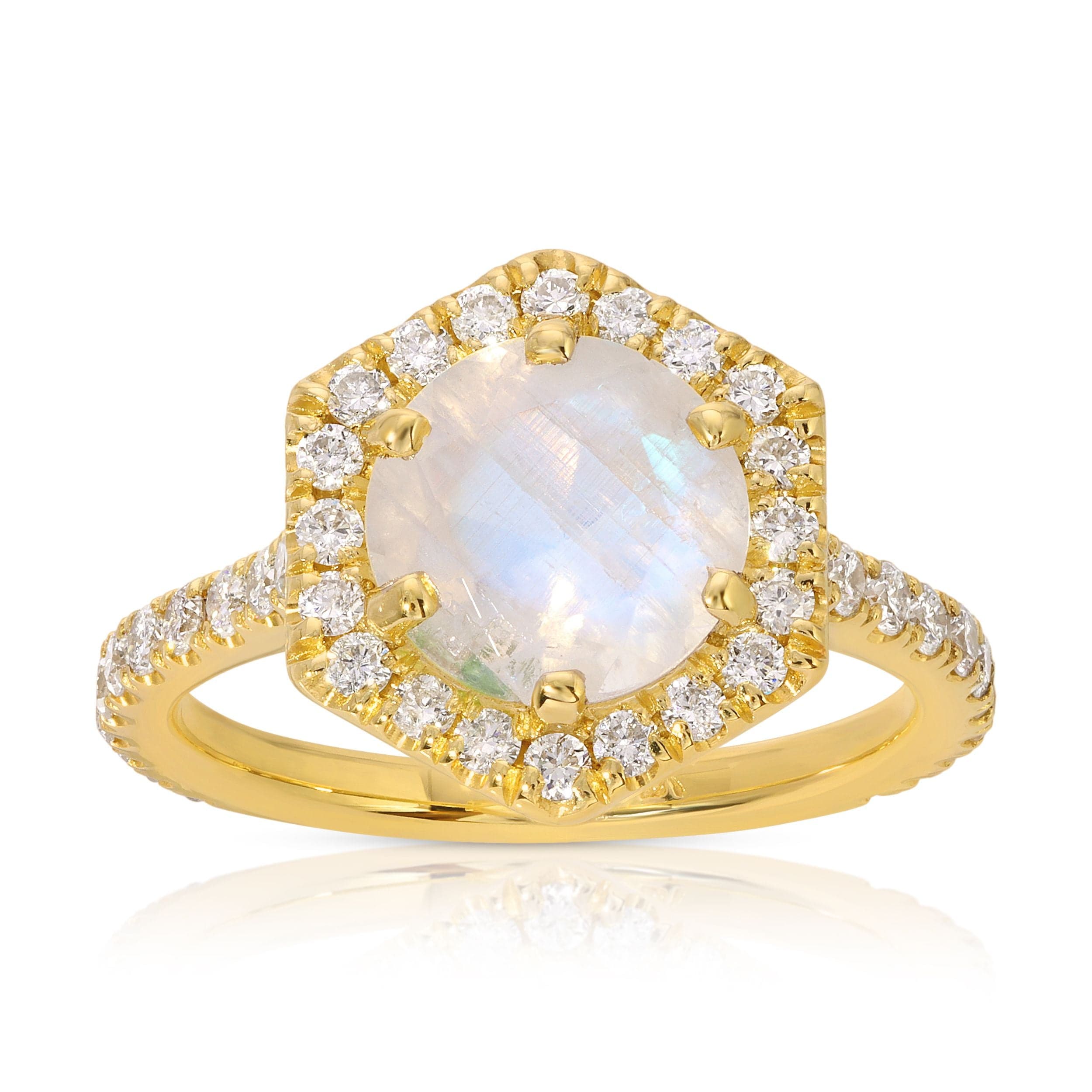 Saleable Product:Bianca 14K Gold Hexagon Ring