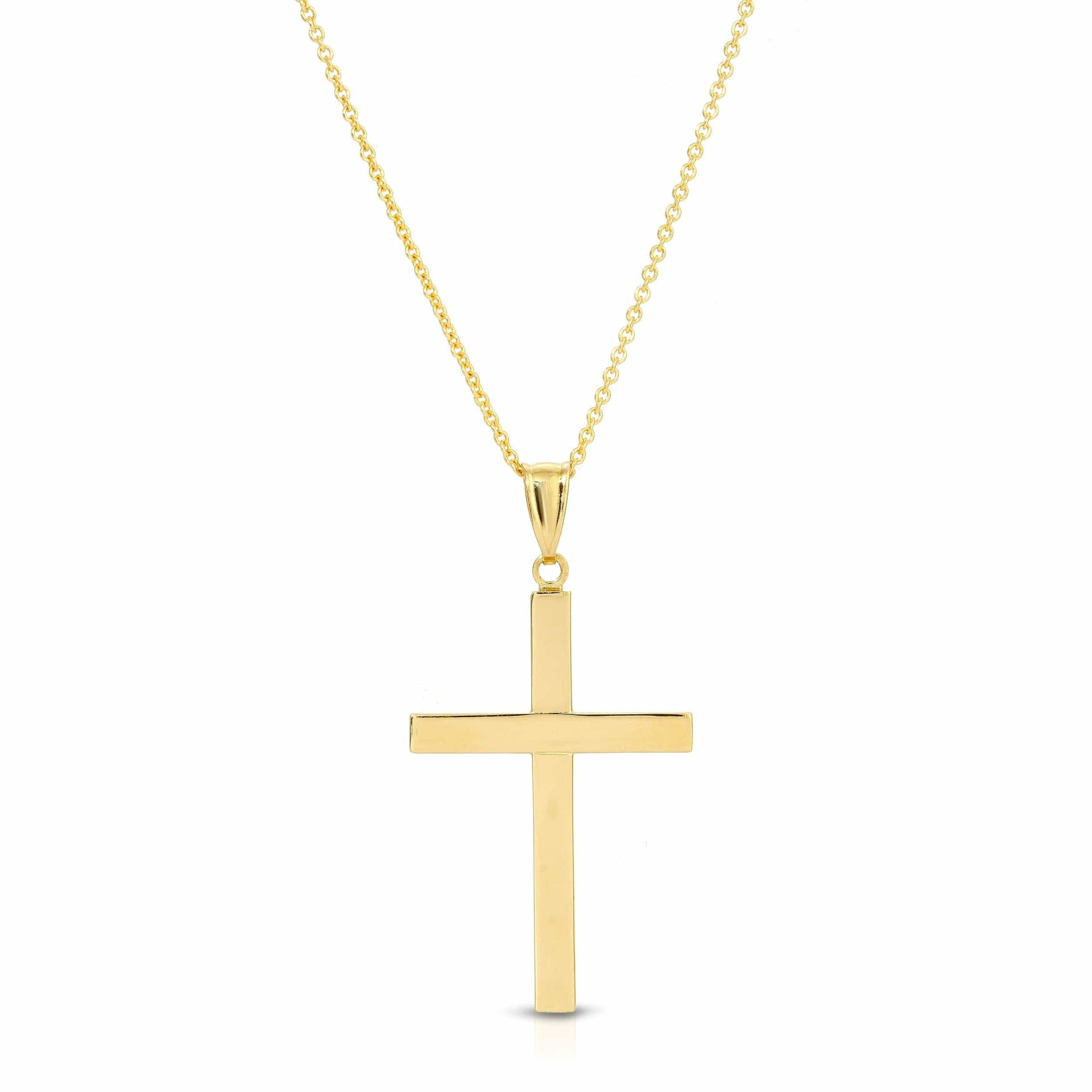 Saleable Product:3D Cross Small YG 14K