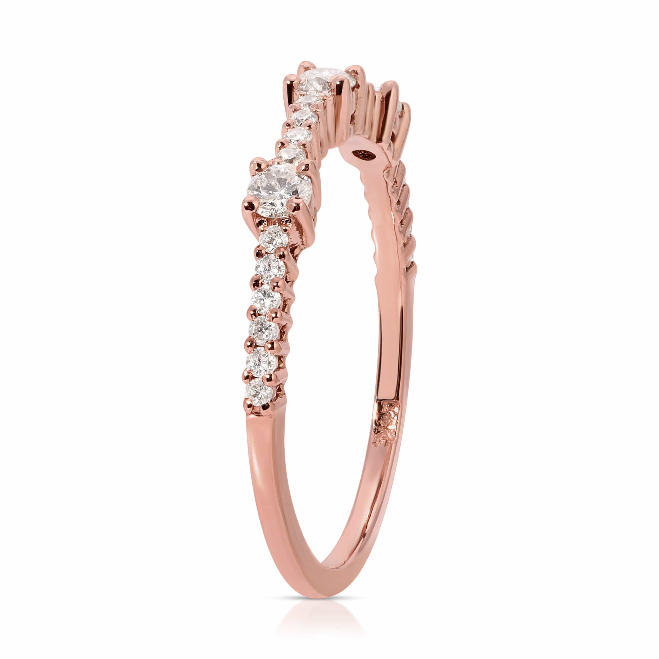 14K Rose gold .33ct Half eternity band