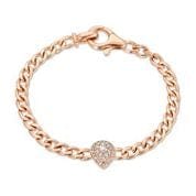 Saleable Product:Teardrop Link Bracelet 14K Rose gold .44ct