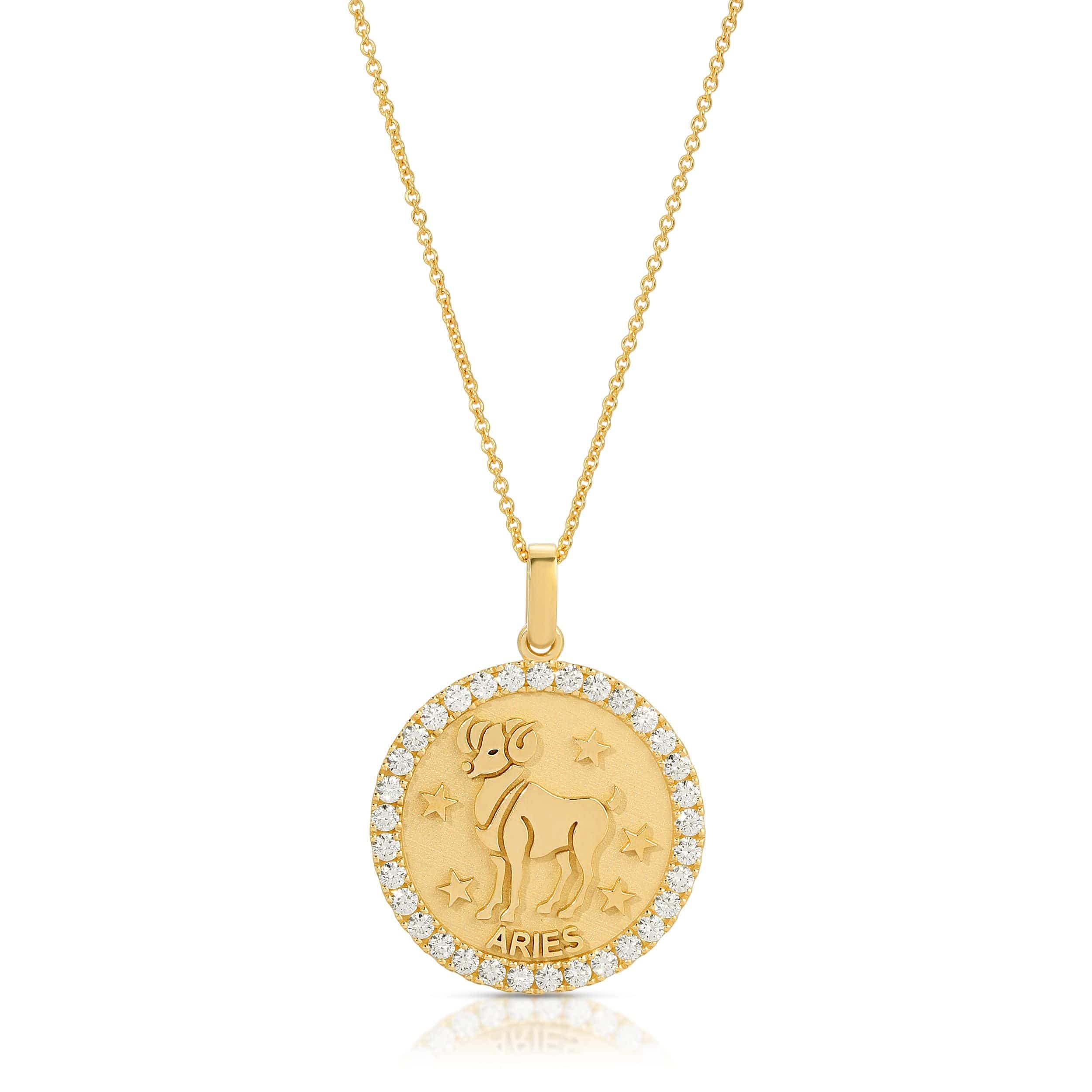 Saleable Product:Aries pendant 14K Yellow gold 1.10ct