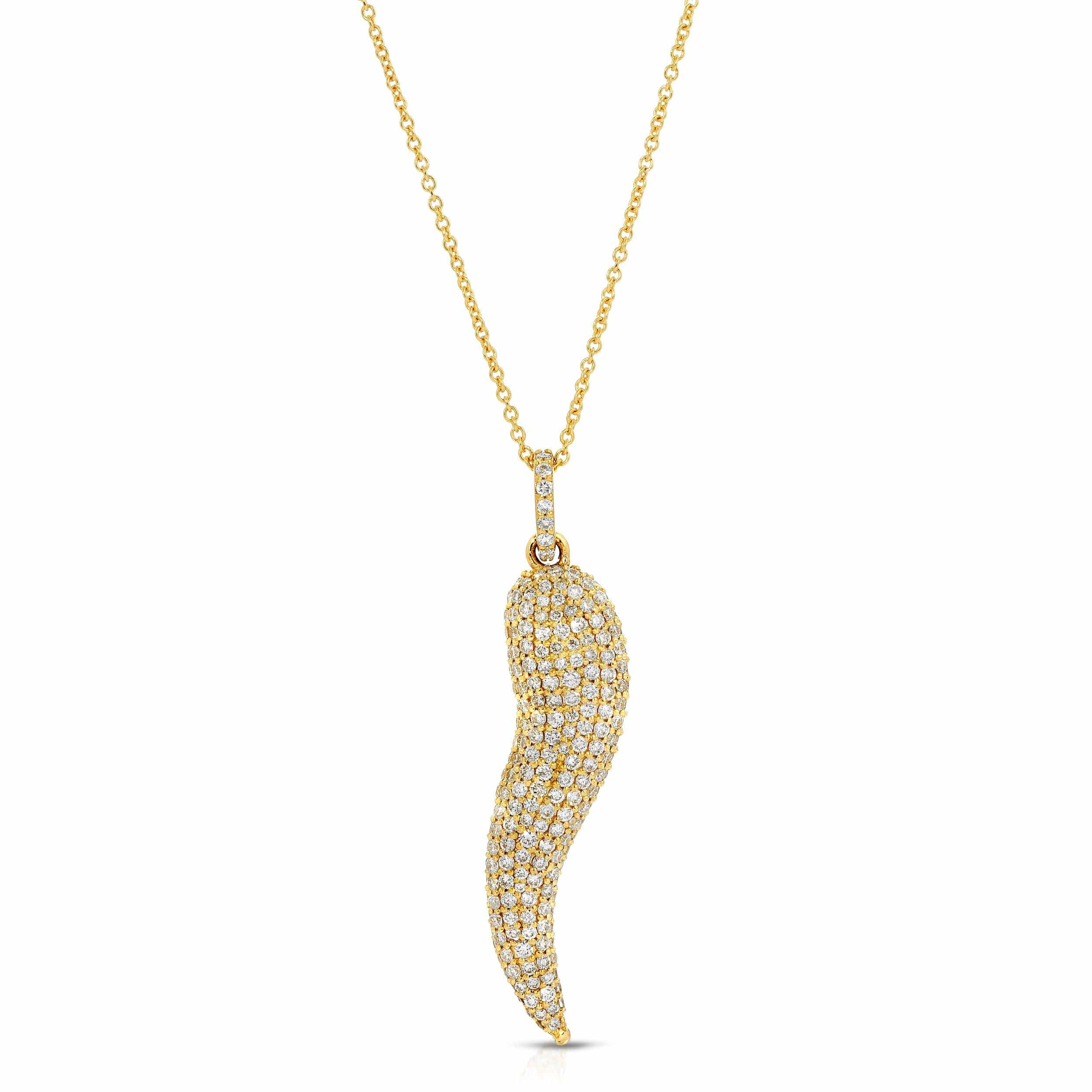 Saleable Product:Corno Pendant 14K Yellow gold 2.58ct
