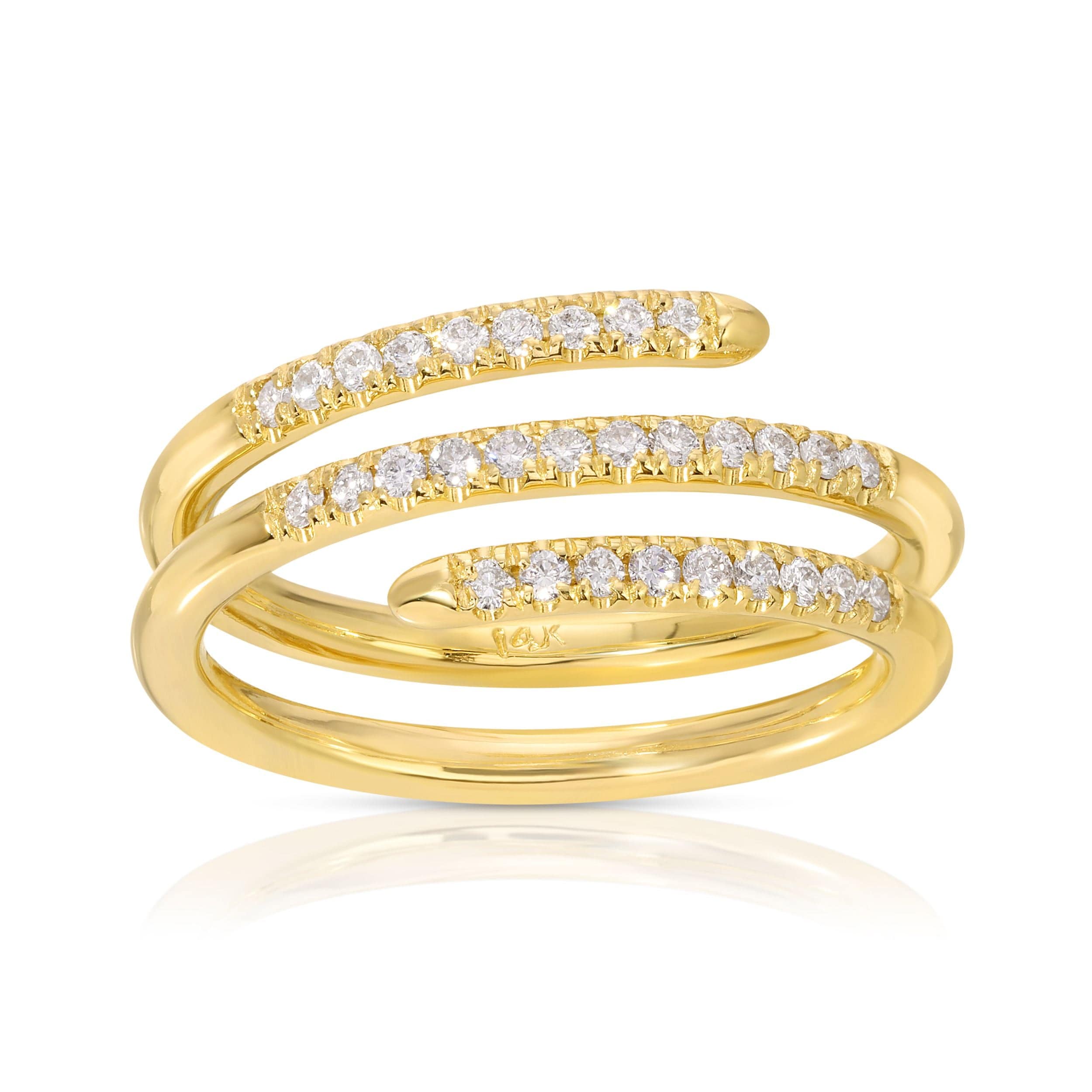 14K Yellow gold .30 stack ring