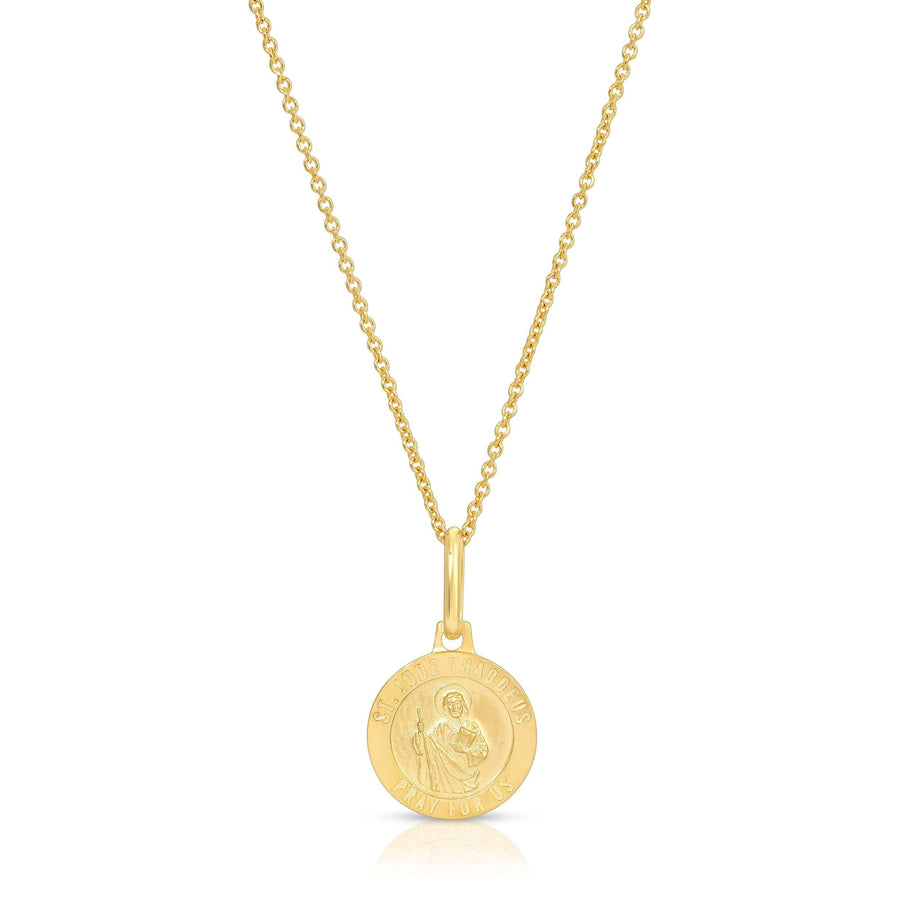 10k Solid Gold St. Saint Jude Pendant Necklace (Yellow, Rose, White) | eBay